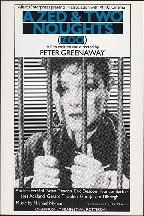 recenzie de film A Zed & Two Noughts, Peter Greenaway, 1985